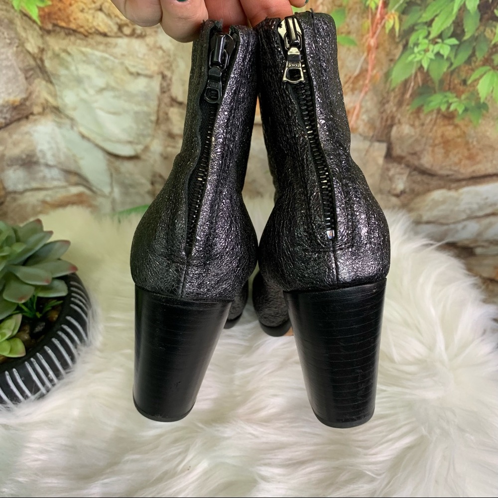 RAG & BONE Classic Italian Newbury Crinkle Lambskin Leather Booties, 38.5 - Picture 14 of 16